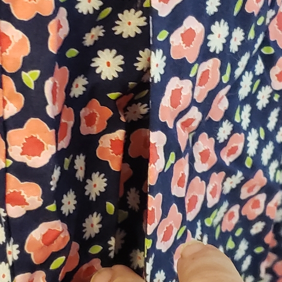 Cherry Velvet Peek-A-Boo Sun Dress with Pockets. Pink/Red/Navy (3X) - Picture 4 of 6